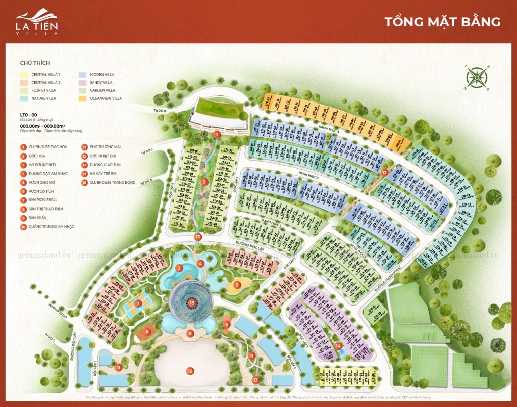 Mặt bằng La Tiên Villa
